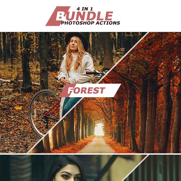 4 IN 1 Photoshop Actions November Bundle