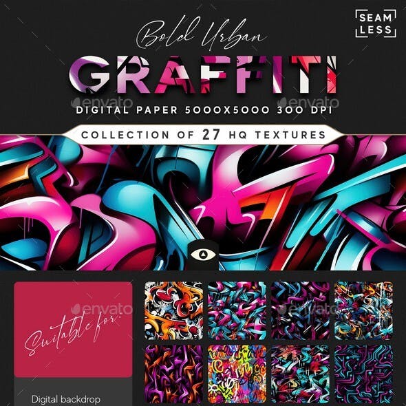 Bold Urban Graffiti Texture Pack