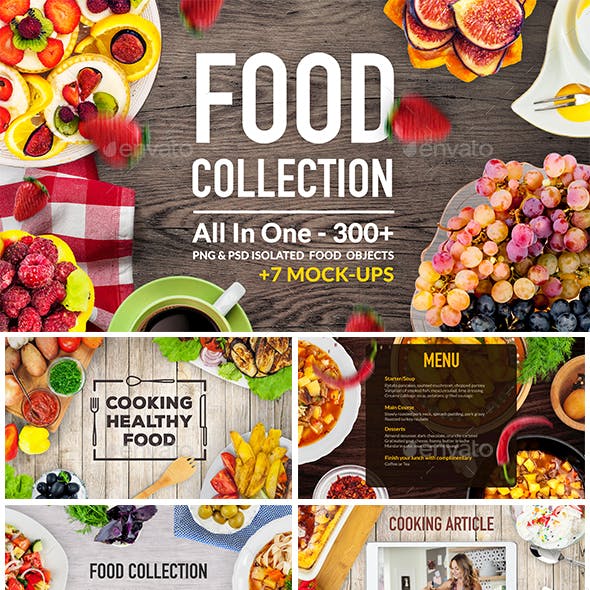 Food Pro Collection 300 Mockup & Hero Images