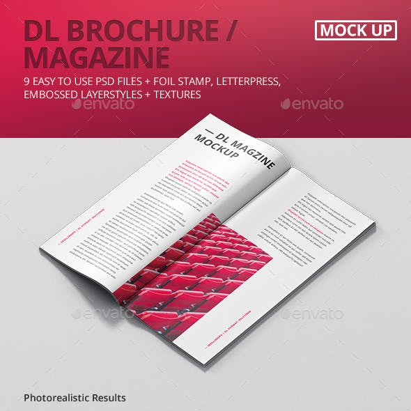 DL Brochure / Magazine Mockup