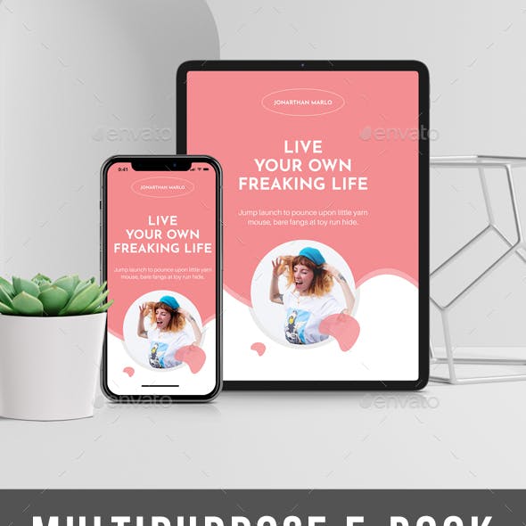 Elegant Pink eBook template | Multipurpose