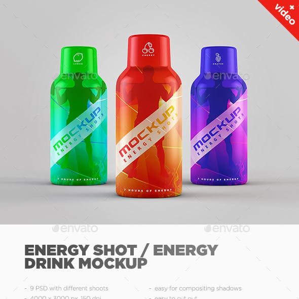 Energy Shot / Energy Drink MockUp