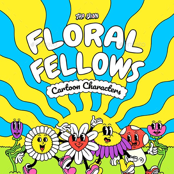 Floral Fellows Cartoon Characters