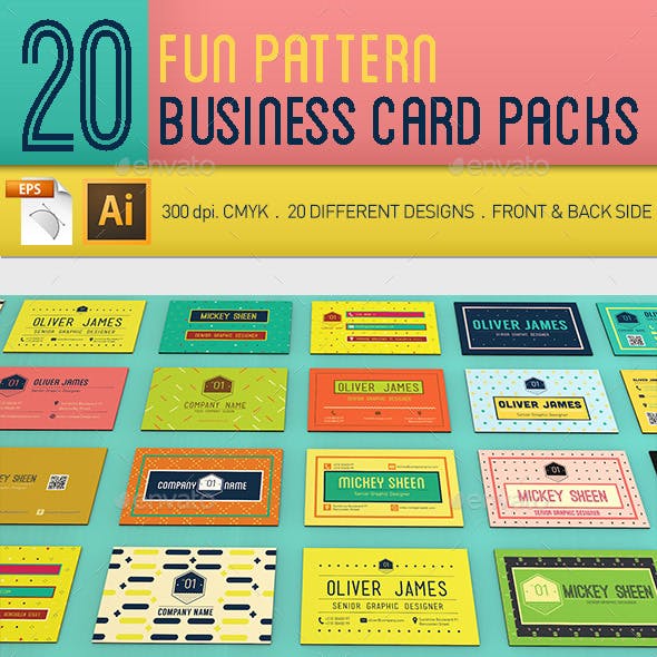 20 Fun Pattern Business Cards