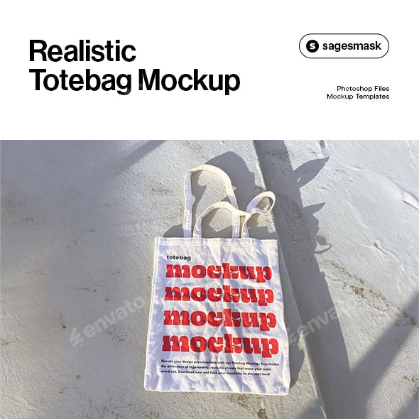 Realistic Totebag Mockup