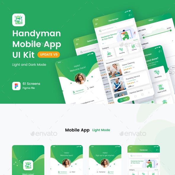 Handyman App | Figma UI Kit Template