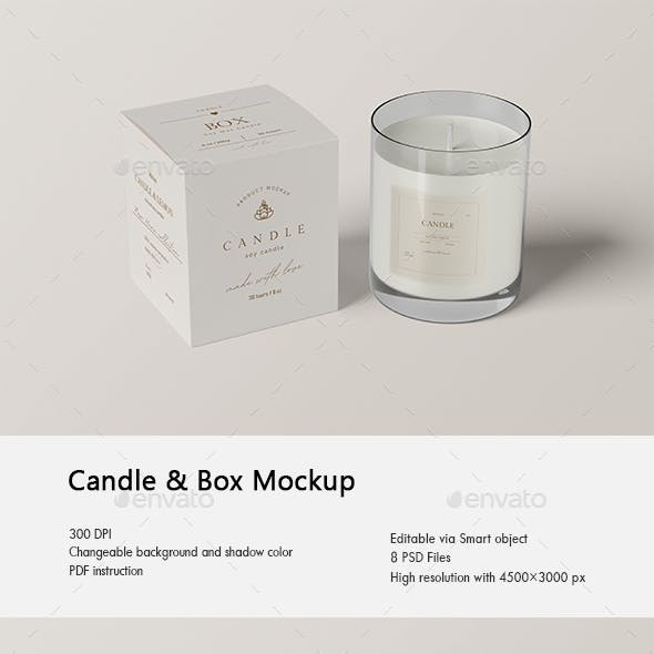 Candle & Box Mock-up