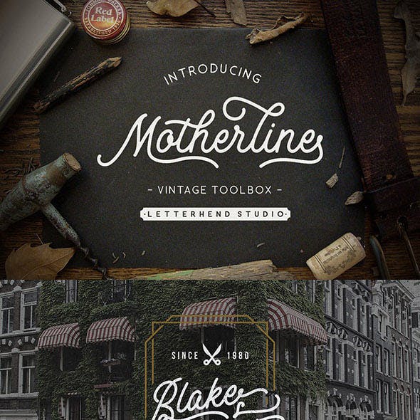 Motherline Vintage Font