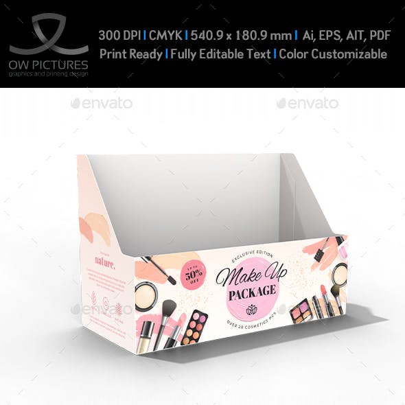 Cosmetics Box Template for Packaging