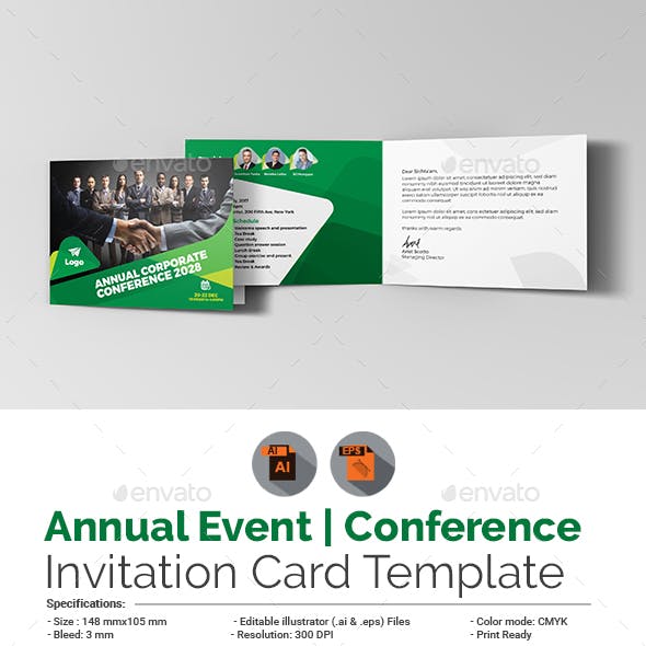 Annual Corporate Event/Conference Invitation Card