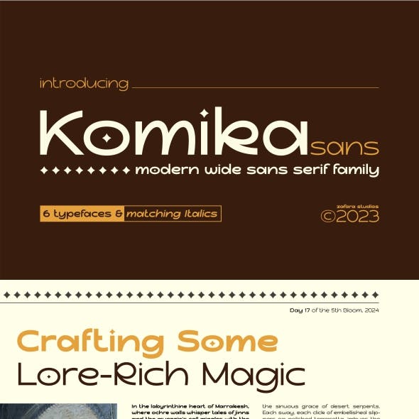 Komika Sans - Modern wide sans serif