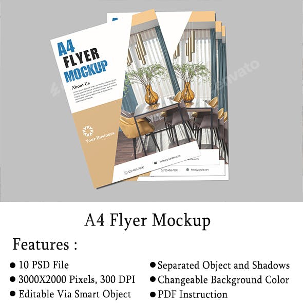 A4 Flyer Mockup