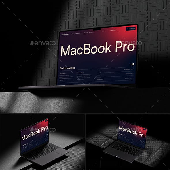 MacBook Pro Laptop Mockup