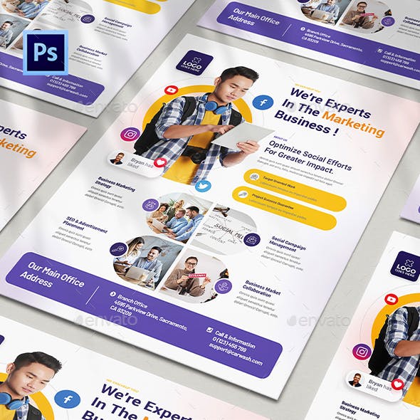 Social Media Marketing Agency Flyer Template