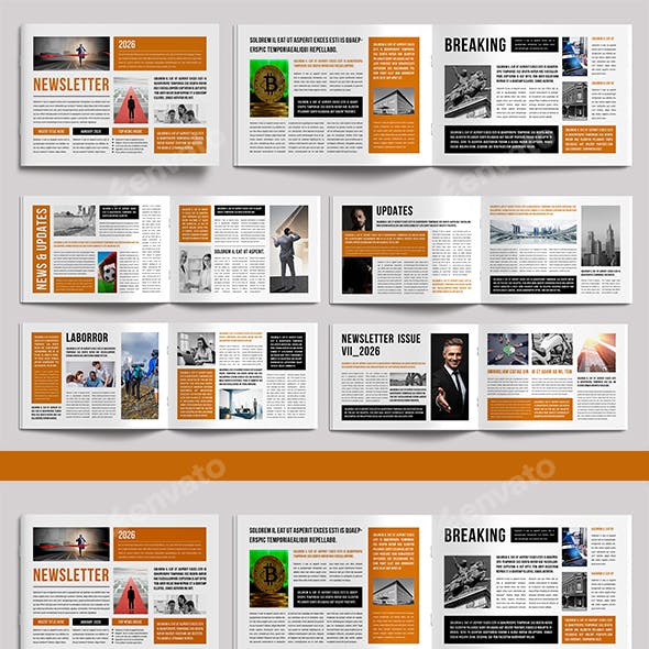 News Letter Template Design Layout