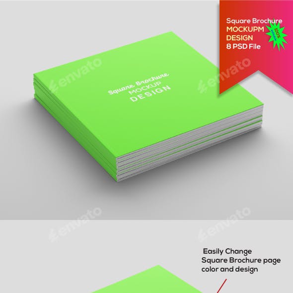 Square Brochure Mockup