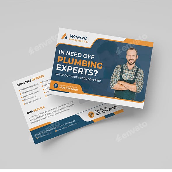 Plumber Marketing Postcard & Direct Mail EDDM Template