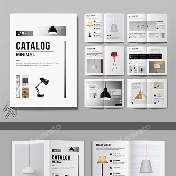 Minimal lamp Catalog Design Template