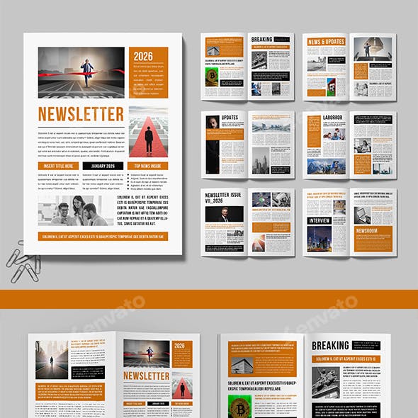 News Letter Template Design Layout