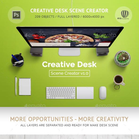 Creative Desk Scene Creator