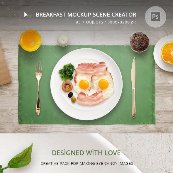 Breakfast Mockup Scene Creator