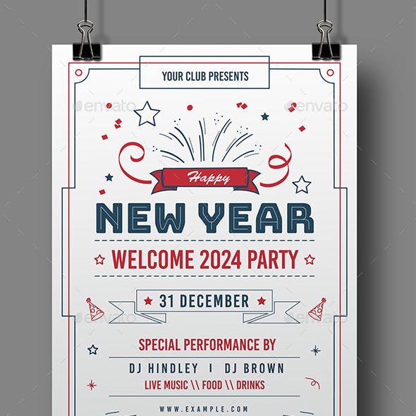 Happy New Year Poster 2024