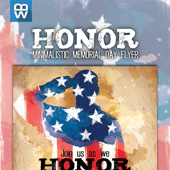 Honor - Memorial Day Minimalistic Flyer