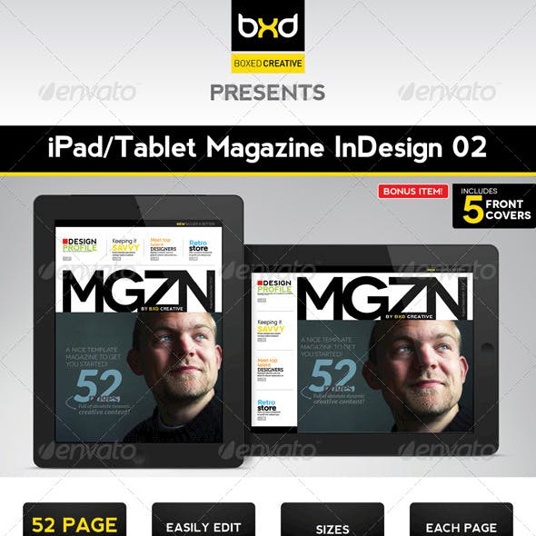 iPad/Tablet Magazine InDesign Layout 02