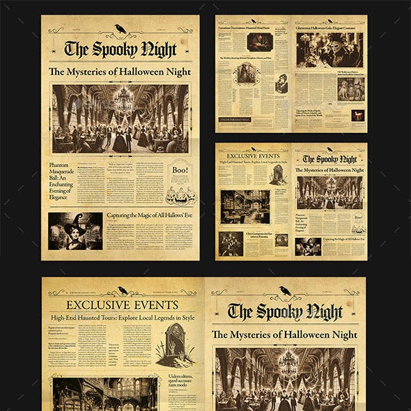 Halloween Newspaper Template