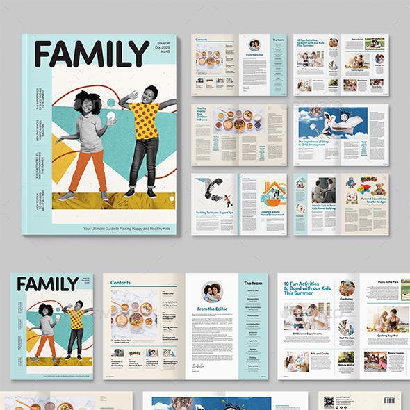 Family Magazine Template