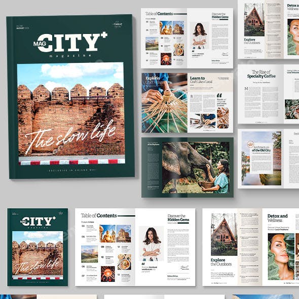 City Travel Tourism Magazine Template