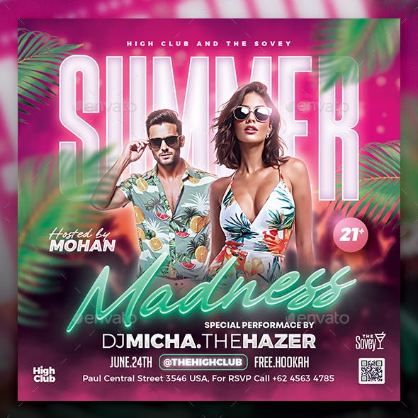 Summer Party Flyer Template