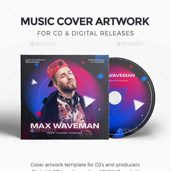 DJ Music Cover Artwork Template for CD / Digital Releases