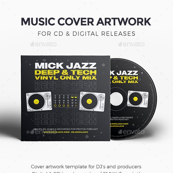 DJ Music Cover Artwork Template for CD / Digital Releases