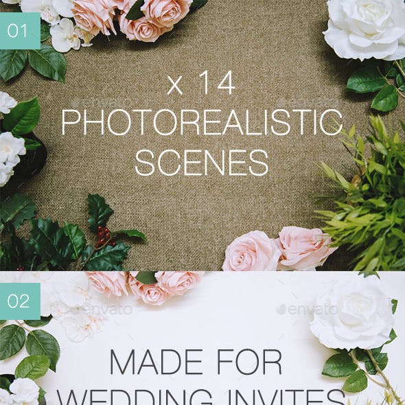 Photorealistic Cards and Invites Mock-Up Maker v2