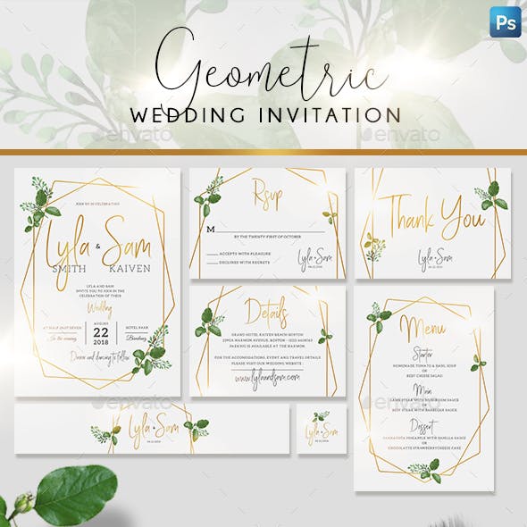 Geometric Wedding Invitation