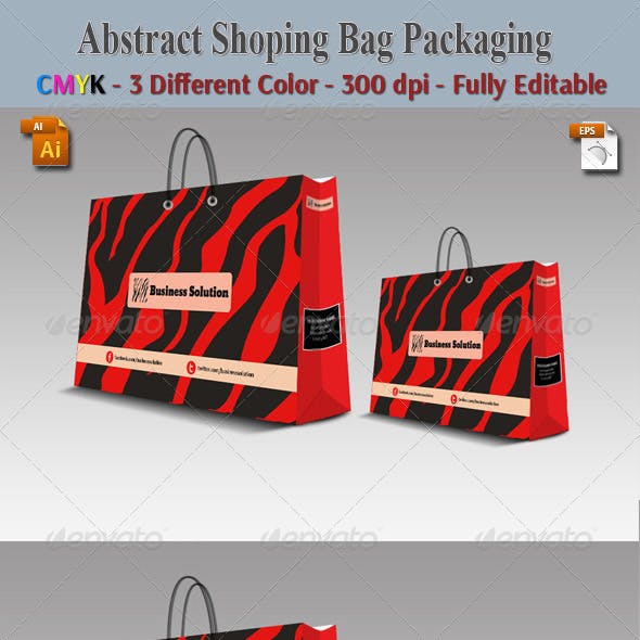 Abstract Shoping Bag Packaging