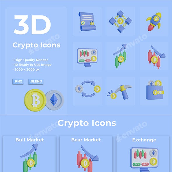 3D Crypto Icon