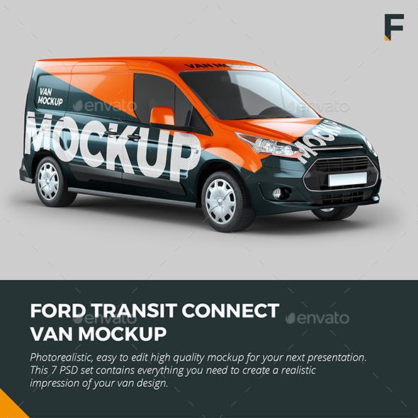 Ford Transit Connect Van Mock up