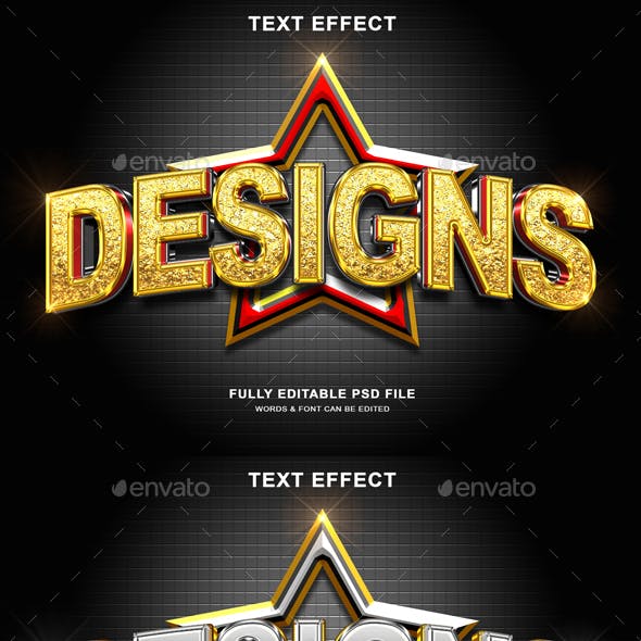 10 Pack 3d Designs Text Style Effects for Photoshop