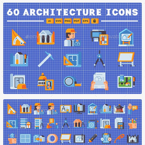 60 Architecture Icons | Astute Series