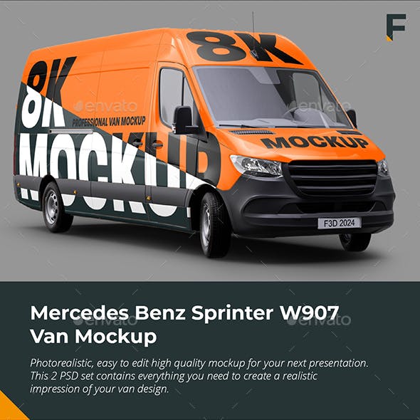 Mercedes Benz Sprinter 907 Van Mockup