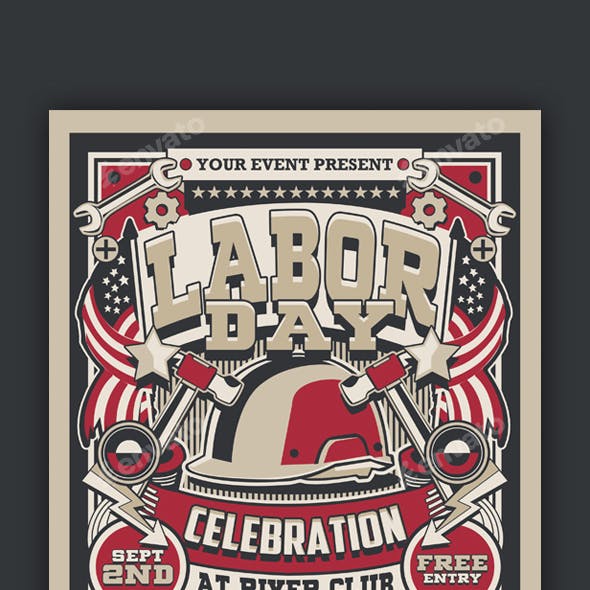 Labor Day Party Flyer