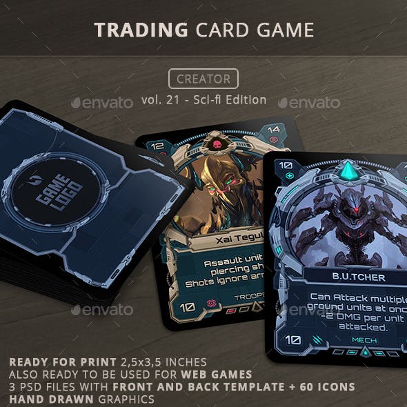 Trading Card Game (TCG) Template - vol.21